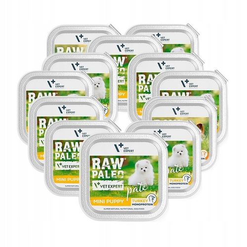 Mokra karma dla szczeniąt małych ras indyk Raw Paleo Pate 12 x 150 g na Arena.pl