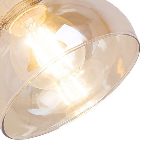 Kinkiet LAMPA ścienna HOLLY 5546 Rabalux metalowa OPRAWA szklany reflektorek antyczne złoto bursztynowy na Arena.pl