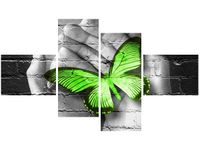 OBRAZ GREEN BUTTERFLY MOTYL DŁOŃ CEGŁA