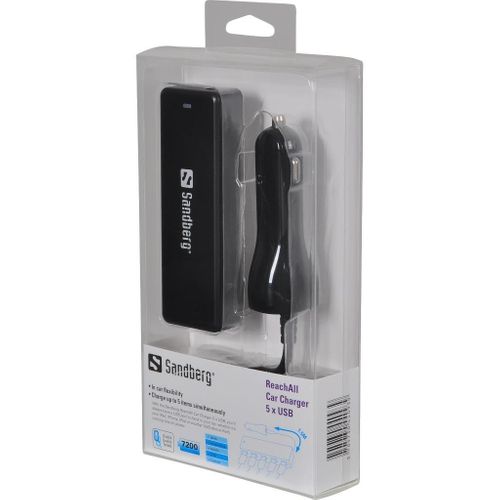 Sandberg Ładowarka samochodowa 5xUSB 7.2A na Arena.pl