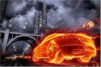 100 70CM OBRAZ PŁÓTNO MKNĄCE AUTO PŁÓTNO RAMA