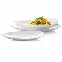 KOMPLET ZESTAW SERWIS OBIADOWY TALERZE 18el 6 OSÓB BIAŁE NA PREZENT ŚLUB