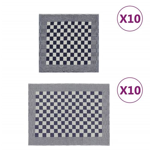 Zestaw 20 ręczników, niebiesko-biały, bawełna na Arena.pl