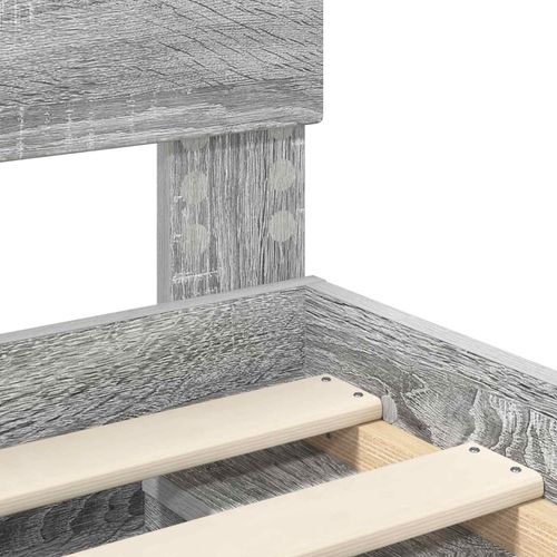 Ramka łóżka Szary Sonoma 100 x 200 cm Lite drewno sosnowe na Arena.pl