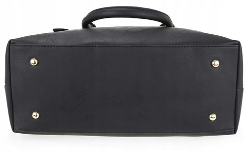 Torebka Damska 3 Komory Listonoszka A4 Czarna torebka skóra ekologiczna na Arena.pl