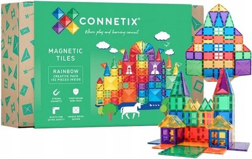 CONNETIX KLOCKI MAGNETYCZNE RAINBOW CREATIVE PACK 102 SZT na Arena.pl