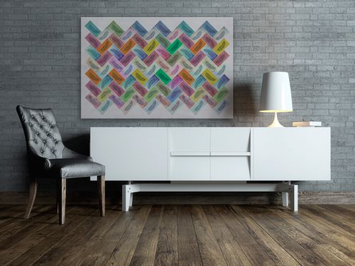 32401 Obraz na płótnie PIÓRA STYL BOHO KOLOROWY na Arena.pl