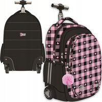 PLECAK NA KÓŁKACH 4 KOMOROWY TB1 PINK CHECKERED
