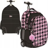 PLECAK NA KÓŁKACH 4 KOMOROWY TB1 PINK CHECKERED