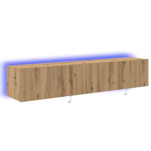 Szafka pod telewizor Ze LED Lights dąb artisan 80 x 35 x 31 cm na Arena.pl