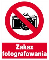 ZZO-11_ZNAK ZAKAZU BHP Zakaz fotografowania