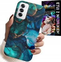 ETUI DO OPPO RENO12 5G - NIEBIESKO ZIELONY MARMUREK PLECKI WZORY