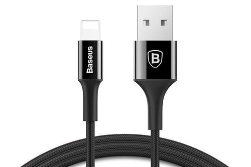 Baseus Shining kabel USB Lightning iPhone 2A 1m Czarny - Czarny na Arena.pl