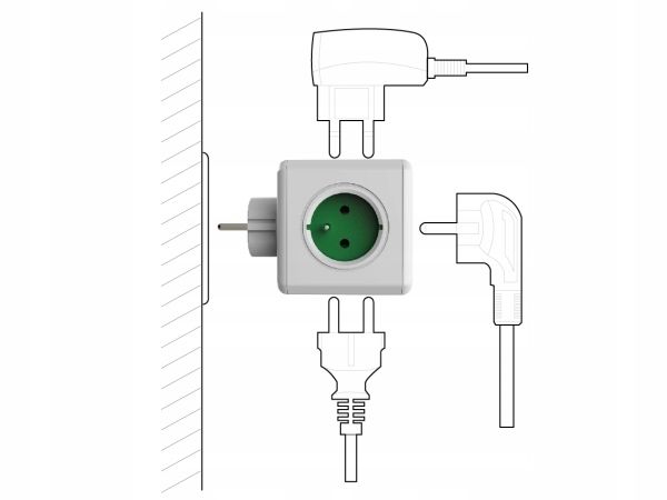 Allocacoc Przedłużacz PowerCube Original USB Grey zdjęcie 8