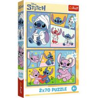 Puzzle 2X70 Ze Stitchem Nie Ma Nudy 34444