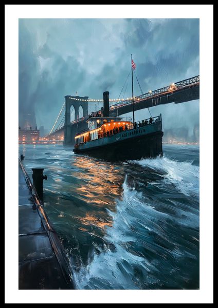 Plakat 40x60cm Stary Parowiec zdjęcie 3