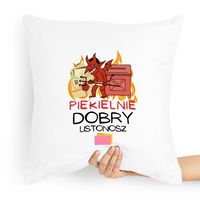 Poduszka Prezent Dla Listonosza Piekielnie Dobry Z Nadrukiem Ze Zdjęciem