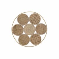 Dekoracja ścienna DKD Home Decor 45,5 x 2 x 45,5 cm Naturalny