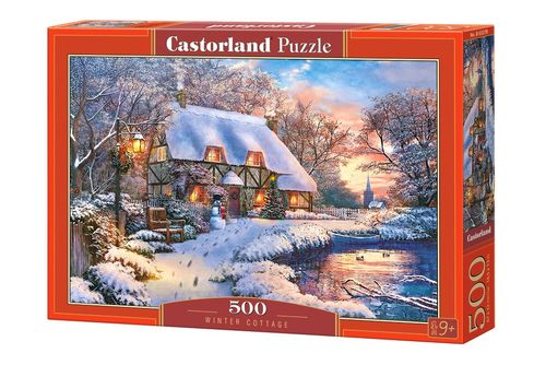 Puzzle 500 Elementów - Zimowy Domek na Arena.pl