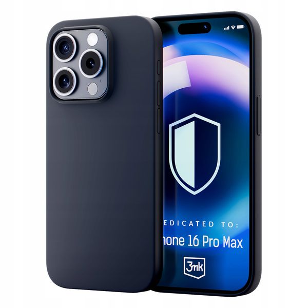 Etui na Apple iPhone 16 Pro Max - 3mk HARDY Silicone MagCase Graphite zdjęcie 1
