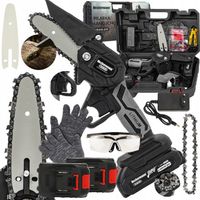 RĘCZNA PIŁA ŁAŃCUCHOWA AKUMULATOROWA ELEKTRYCZNA PILARKA 6" 2x AKUMULATOR