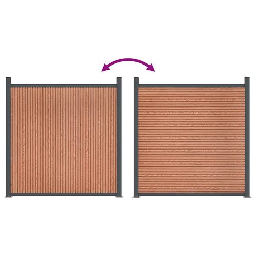 Panel ogrodzeniowy, brązowy, 526x186 cm, WPC na Arena.pl