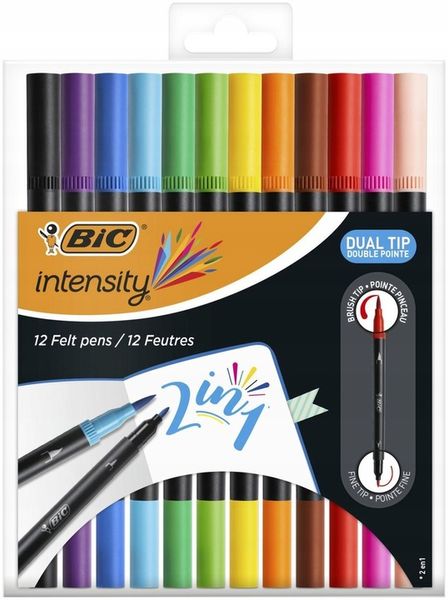 Pisaki dwustronne BIC Intensity Dual 12 kolorów zdjęcie 2