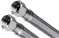 WĘŻYK WĄŻ PRZYŁĄCZENIOWY STALOWY GW 3/4"x 3/4" GW 50cm OPLOT INOX MOCNY