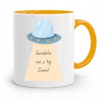 Kubek Żółty Dla Geodety Nie Z Tej Ziemi Prezent Z Nadrukiem Ze Zdjęciem