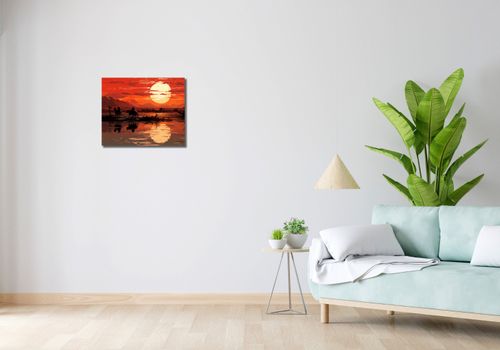 Obraz 50x40cm Zachód Słońca na Prerii na Arena.pl