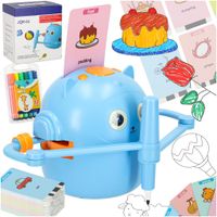 Robot Edukacyjny Interaktywny Nauka Rysowania Pisania Zestaw Fiszki Mazaki