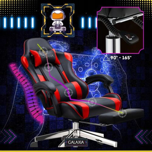 FOTEL GAMINGOWY BIUROWY Obrotowy Z Podnóżkiem Kubełkowy Krzesło Gamingowe na Arena.pl