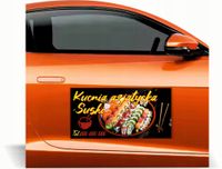 Magnes na auto reklama magnetyczna 60x30 cm KUCHNIA AZJATYCKA SUSHI