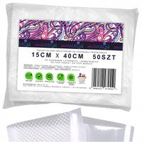 Worki Do Pakowania Żywności Woreczki Próżniowe Zgrzewarka 15x40 cm 50 szt