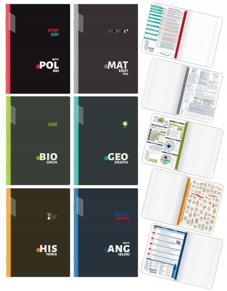 KOMPLET 6 ZESZYTÓW ZE ŚCIĄGĄ KLASA 5-6 A5/60K ŚCIĄGA KOLOROWA 60 KARTEK zdjęcie 13