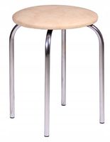 taboret kuchenny beżowy metalowe chromowane nogi wysokość 45cm furnitex