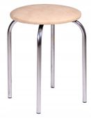 taboret kuchenny beżowy metalowe chromowane nogi wysokość 45cm furnitex