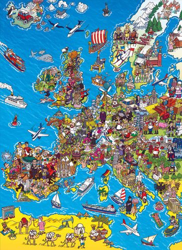 Clementoni - Puzzle Mapa Europy 1000 elementów 39384 na Arena.pl
