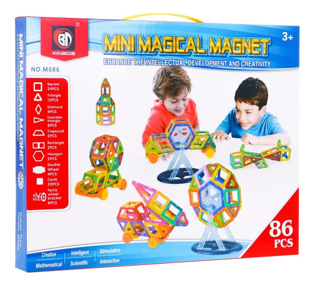 Klocki Magnetyczne Zestaw 86 Elementów zdjęcie 4