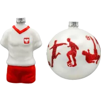 Bombka choinkowa szklana: Piłkarski Zestaw