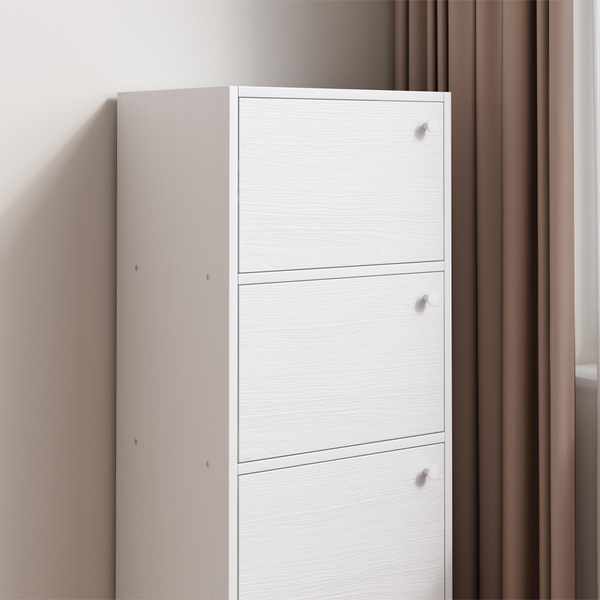 NOWOCZESNA POJEMNA KOMODA SZAFKA Z 4 PÓŁKAMI BIAŁA SKANDYNAWSKI LOFT zdjęcie 3