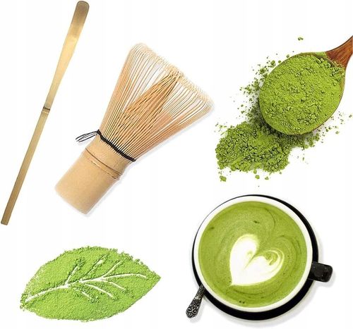 Zestaw prezentowy do herbaty matcha czarka miotełka podstawka łyżeczka na Arena.pl