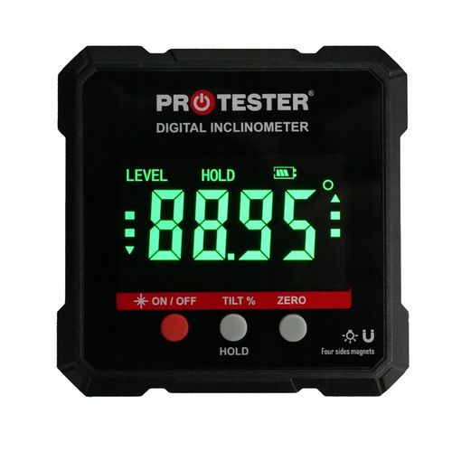 KĄTOMIERZ LASEROWY 4х90° CYFROWY POZIOMICA Z MAGNESEM INKLINOMETR na Arena.pl