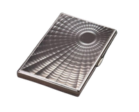 Srebrna Metalowa Papierośnica z Metalowymi Blaszkami w Środku