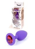 plug jewellery purple silicon plug small  red diamond