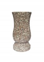 Wazon Granitowy z Granitu Nagrobny Na Cmentarz Tulipan Brąz Królewski 28cm