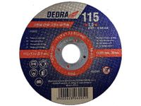 Tarcza do cięcia stali 115x22,2x1,5mm Dedra F13012