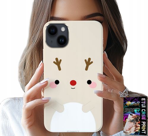 ETUI DO IPHONE 15 - RENIFEREK, RENIFER, ŚWIĄTECZNE WZORY na Arena.pl