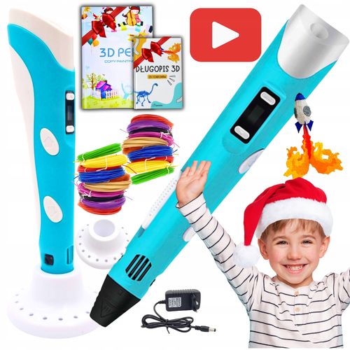 GOTOWY PREZENT ŚWIĄTECZNY NASTOLATKA 10 11 12 LAT DŁUGOPIS 3D +209m WKŁAD na Arena.pl