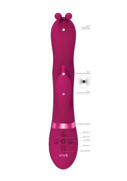 Gada - Vibrating Bunny Ear G-Spot Rabbit with Pulse Wave Shaft zdjęcie 7